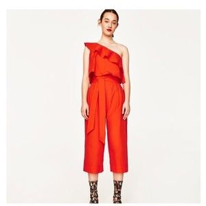 ZARA orange jumpsuit